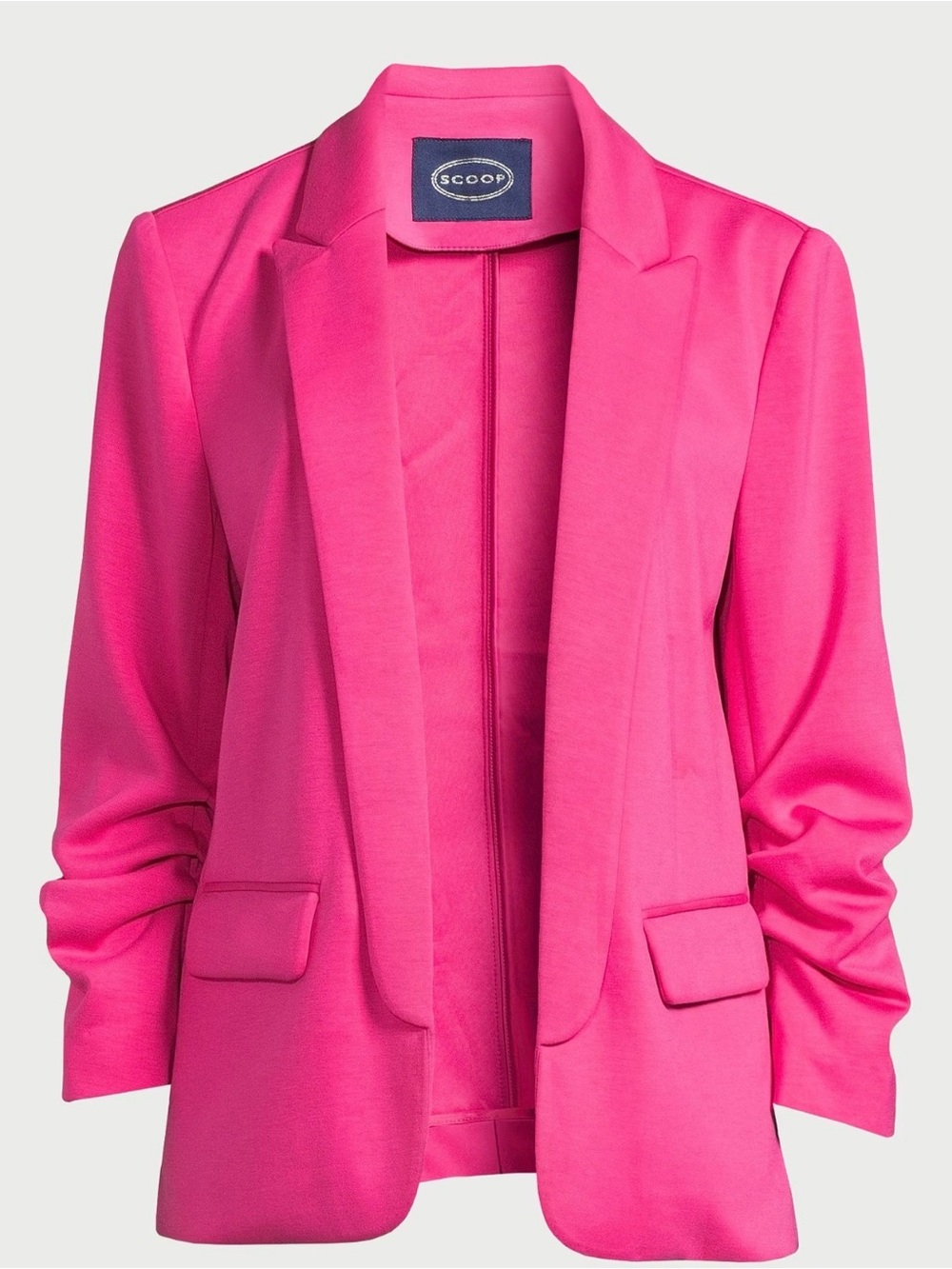 Scoop Pink Open-Front Blazer